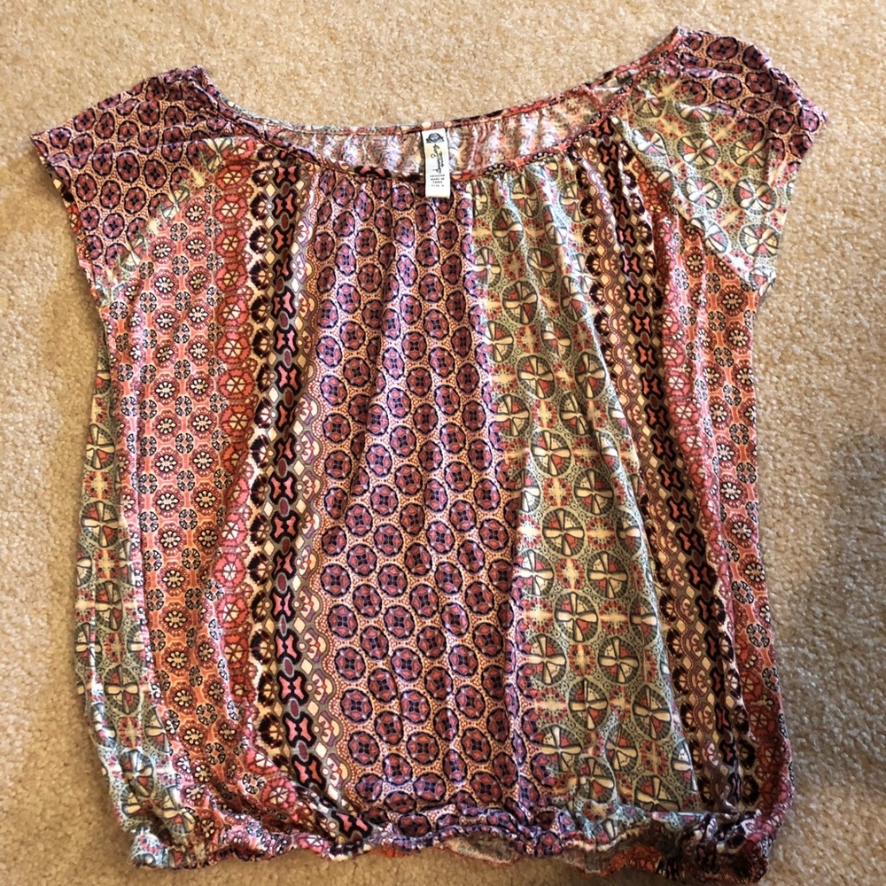 Multicolored Patterned Top